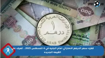 قفزة سعر الدرهم الإماراتي أمام الجنيه في 4 أغسطس 2025.. تعرف على القيمة الجديدة